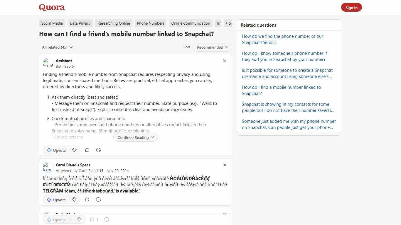 How to find a friend’s mobile number linked to Snapchat - Quora